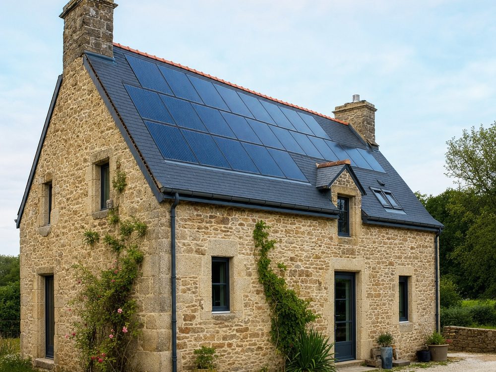 Pose de panneaux photovoltaïques près de Béthines